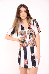 23 Print Sublimation Airtex Longline T Shirt Dress