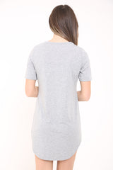 Vestido de camiseta Longline Lace Up Up Renegade Skull Longline
