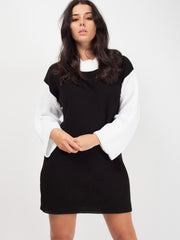 Rosie Two Tone Knitted Jumper Dress