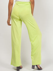 Slinky Tie Detail Wide Leg Trousers
