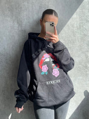 Praat minder grafisch fleeced hoodie