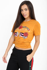 Rebellious Slogan Printed T Shirt