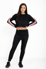 Red And White Stripe Loungewear Set