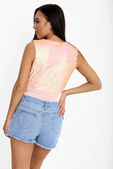 Lovertjes verfraaid Bodysuit