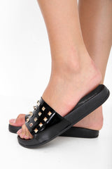 Studded Patent Sliders