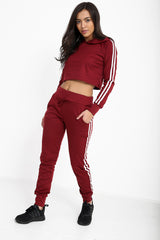 Seitenstreifen -Liegestreifen -Loungewear -Set