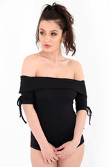 Rippen Bardot Bodysuit