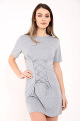 Lace Front T Shirt Dress