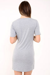 Lace Front T Shirt Dress
