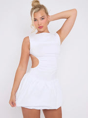 Cut Out Detail Balloon Dress