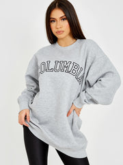 Columbia geborduurde sweatshirt jumper