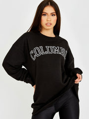 Columbia geborduurde sweatshirt jumper