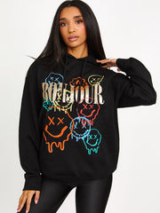 Bonjour grafische print hoodie