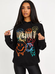 Bonjour grafische print hoodie