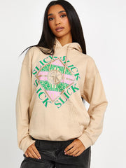 Slick Graphic Print hoodie