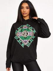 Slick Graphic Print hoodie