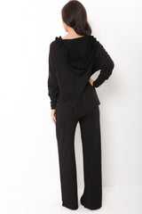 Oversized Frill Neck Hooded Loungewear