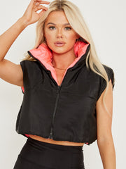 Reversible Padded Cropped Gilet