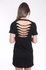 Slash Back Gone Bad Gedrukte Longline T -shirtjurk