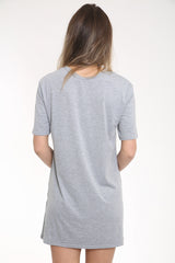 50/50 Lion Girl Printed Longline T Shirt Dress