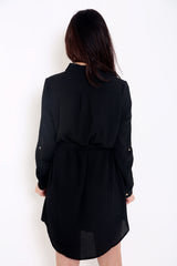 Blumengestickte Hemdkleid
