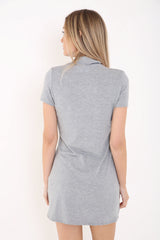 Choker Neck Devil Rider Printed Longline T Shirt Dress