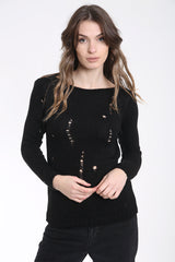 Distressed Knitted Jumper