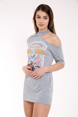 Geboren, um wild bedrucktes Longline -T -Shirt -Kleid zu sein