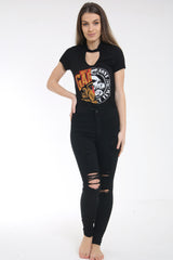 Highwaisted Ripped Distress Skinny Jeans