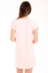 Kontrast Vintage -Schädel bedruckt Longline T -Shirt -Kleid