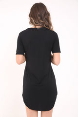 Vestido de camiseta Longline Lace Up Up Renegade Skull Longline
