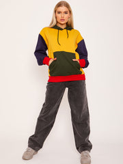 Kleurblok oversized hoodie