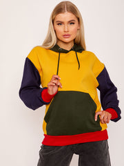 Kleurblok oversized hoodie