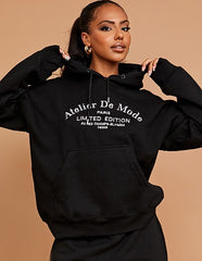 Geborduurd Atelier de modus hoodie