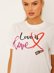 Love is Love Graphic Printed T-Shirt