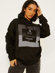 Mademoiselle grafische afdruk hoodie