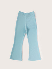 Kids Balloon Sleeve Ribbed Top & Flared Trouser Co-ord