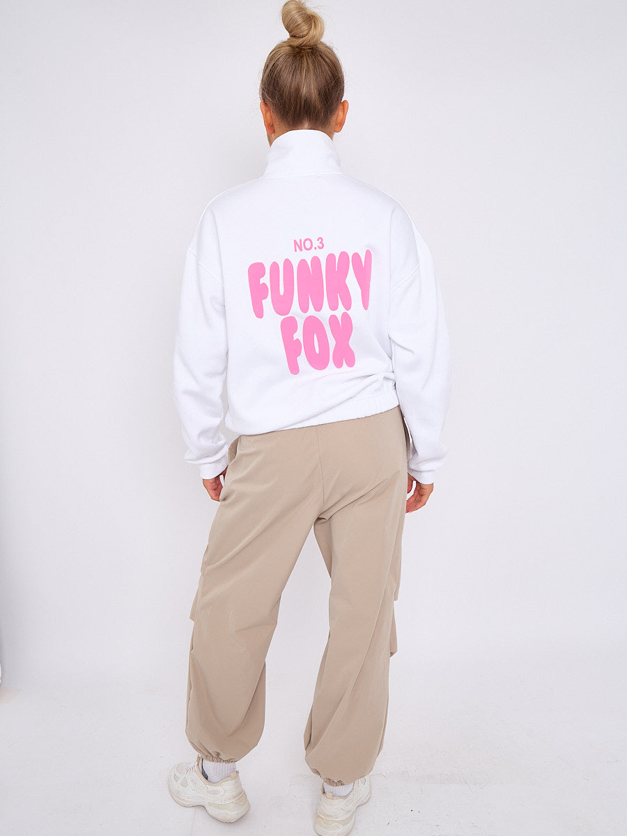 Wholesale Funky Fox Embossed Print Oversized Sweatshirt Jumper Stylewise Direct