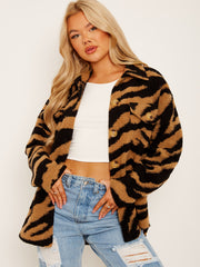 Zebra -Druckjacke Shacket