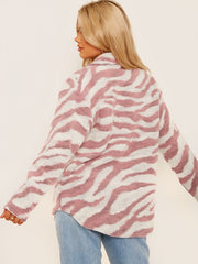 Zebra -Druckjacke Shacket