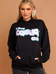 Chic casual club grafische print hoodie