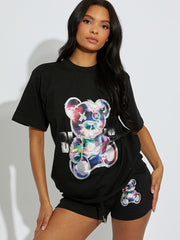 Blessed Teddy Oversized T-Shirt & Shorts Co-ord
