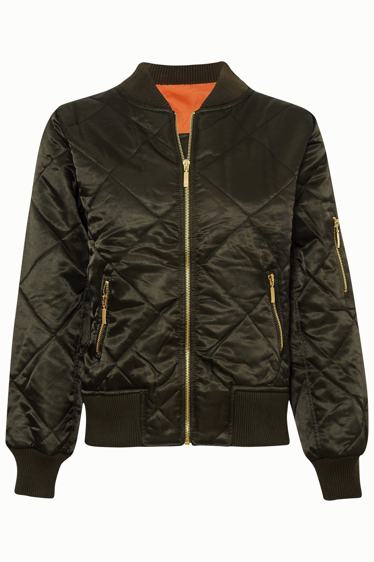 Diamond Quilted Classic Padded Bomber Jacket | Stylewise Direct