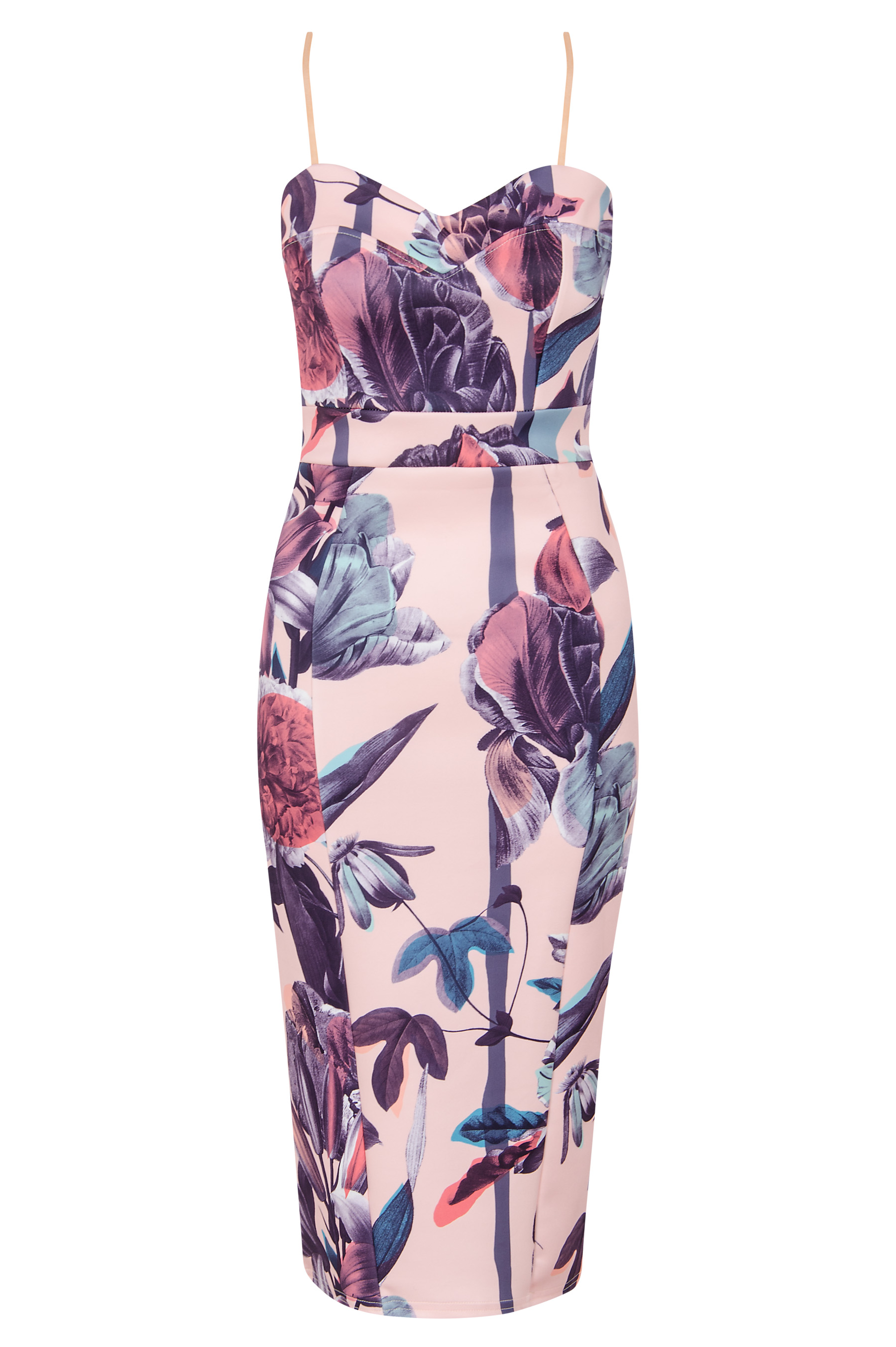 Botanic Floral Print Cami Midi Dress | Stylewise Direct